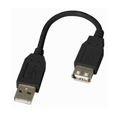 This 6in USB 2.0 Extension Cable features one USB A male connector and one USB A female connector  a reliable solution for connecting devices to USB ports that are too close together (e.g. laptop computers).