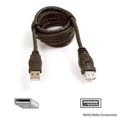 USB A/A EXTENSION CABLE   A-M/F;DSTP; 3'