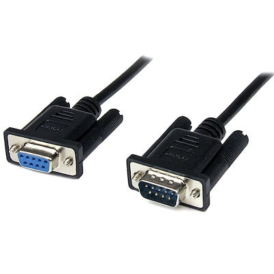 2m Black DB9 Null Modem Cable