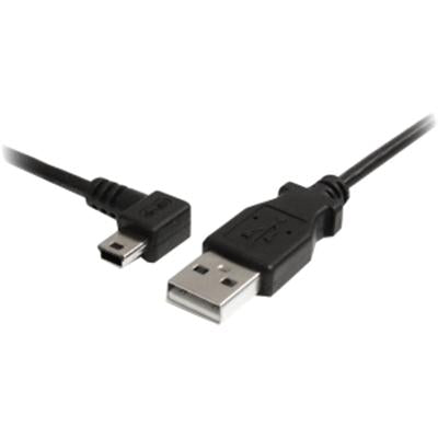 6 ft Mini USB Cable  A to Left Angle Mini B.