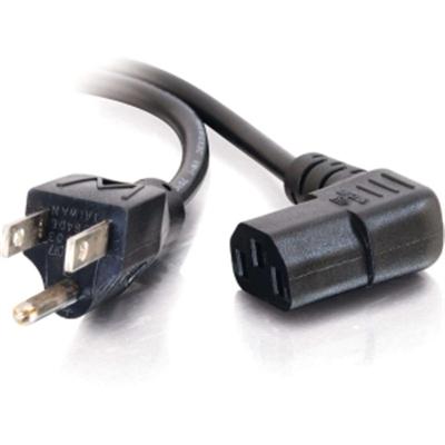 6ft UNIVERSAL RIGHT ANGLE POWER CORD. Right-Angle replacement power cord for PC, monitor, printer, scanner, etc.
