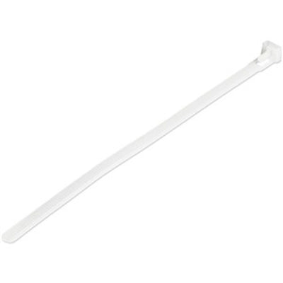 100 PK LG 8" WHT Zip Tie TAA