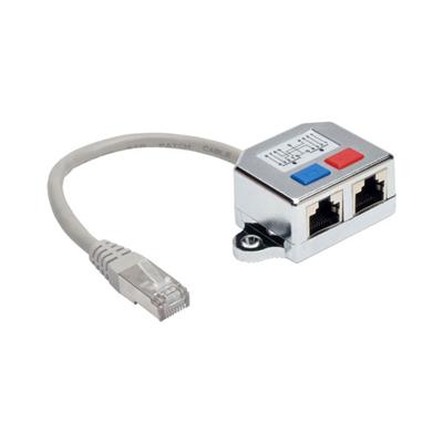 RJ45 Splitter Adapter Cable 10/100 Ethernet Cat5/Cat5e M/2xF 6in