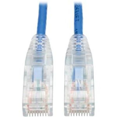 Cat6 UTP Patch Cable (RJ45) - M/M, Gigabit, Snagless, Molded, Slim, Blue, 7'