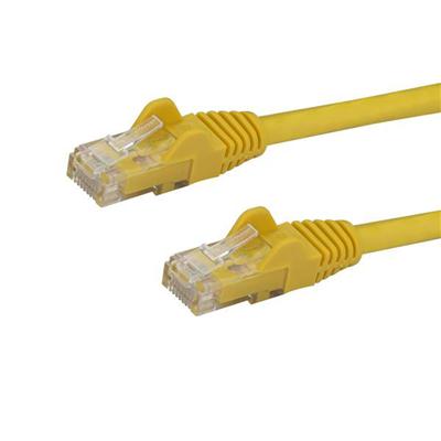 1 ft Yellow Cat6 Ethernet Patch Cable with Snagless RJ45 Connectors