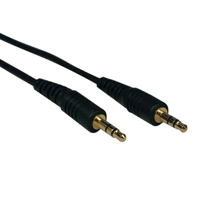 6-ft. mini-stereo dubbing cord commonly used with multimedia speakers and other audio devices. 3.5mm stereo male to male connectors. Tripp Lite warrants this product to be free from defects in materials and workmanship for life.